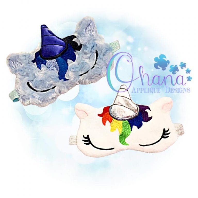 Sleeping Unicorn Sleep Mask Design
