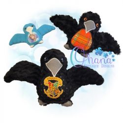 Edgar Crow Stuffie Embroidery