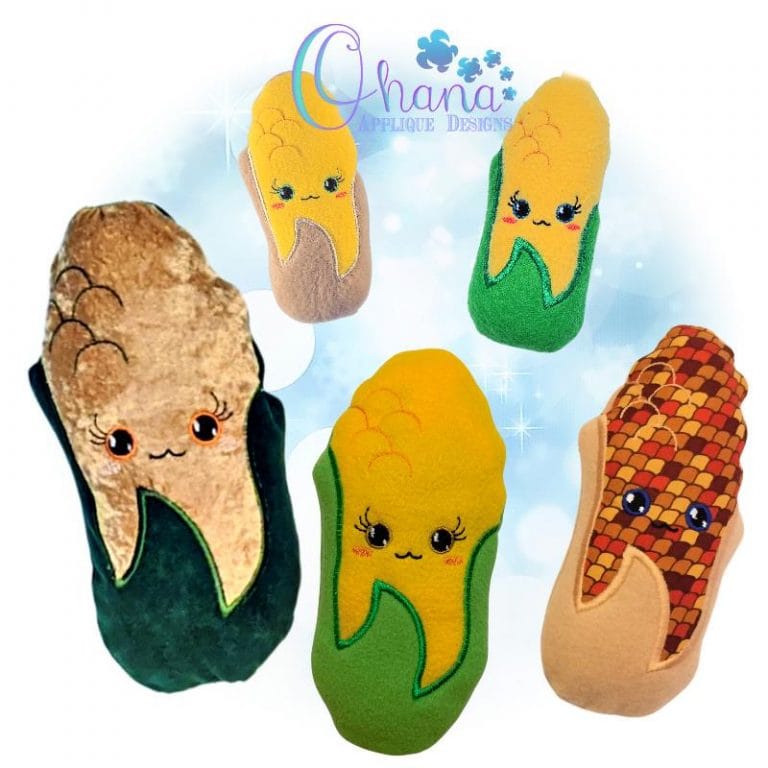Fall Corn Stuffie Embroidery