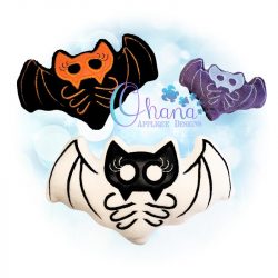 Skelly Bat Stuffie Embroidery