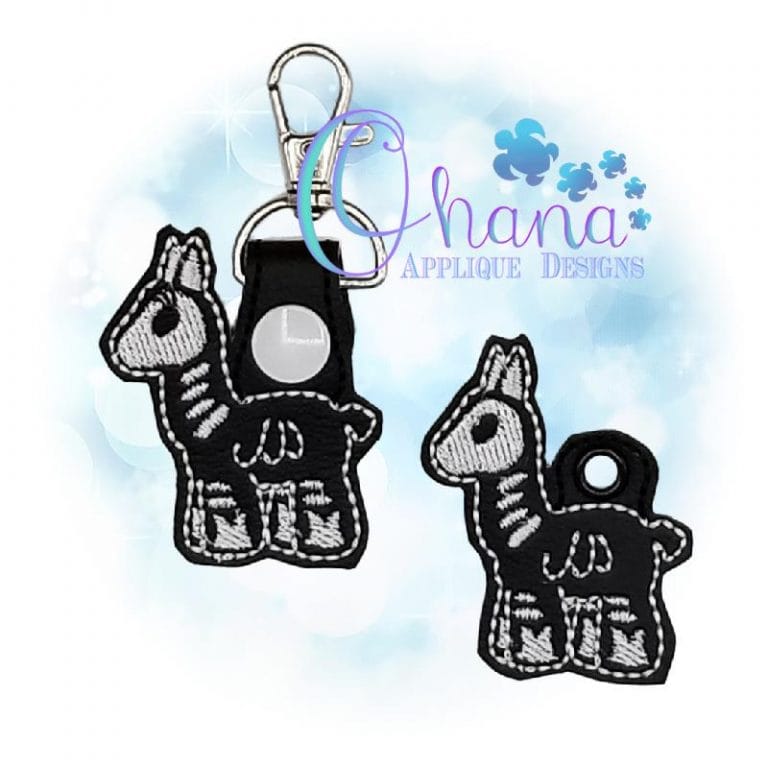 Skelly Llama Key Chain