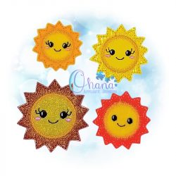 Happy Sun Feltie Embroidery