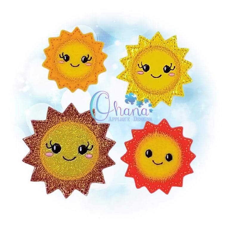 Happy Sun Feltie Embroidery