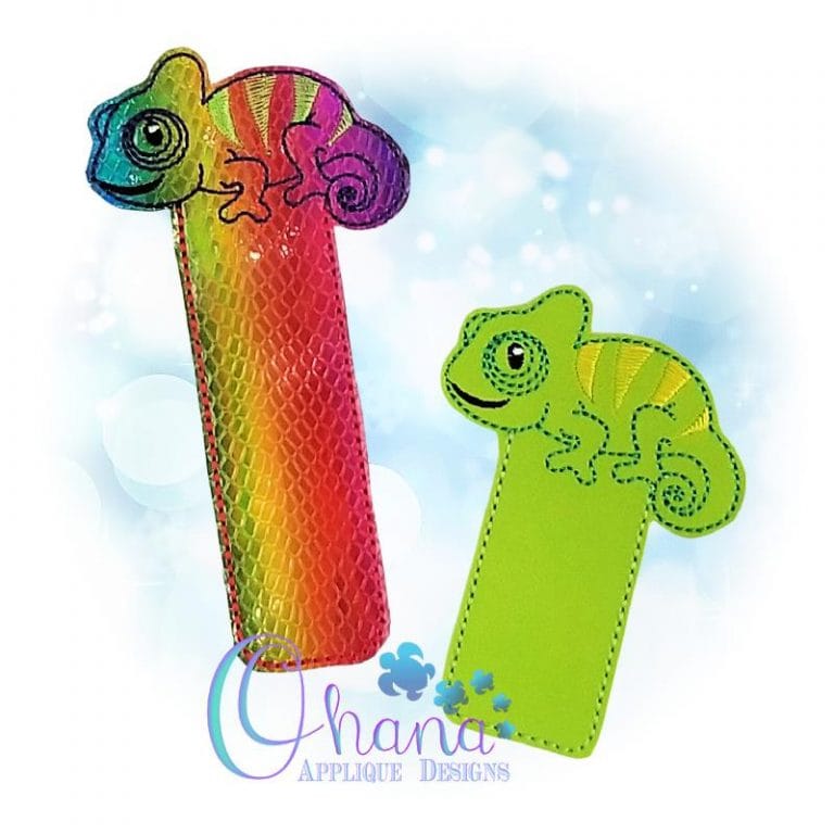 Chameleon Bookmark Embroidery Design