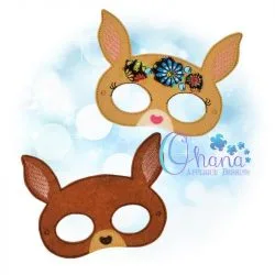 Floral Kangaroo Mask Embroidery
