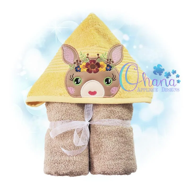 Floral Kangaroo Peeker Embroidery Floral Kangaroo Peeker Embroidery