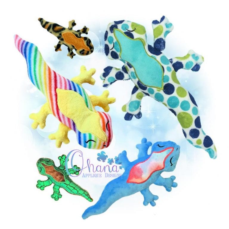 Gammie Gecko Stuffie Embroidery