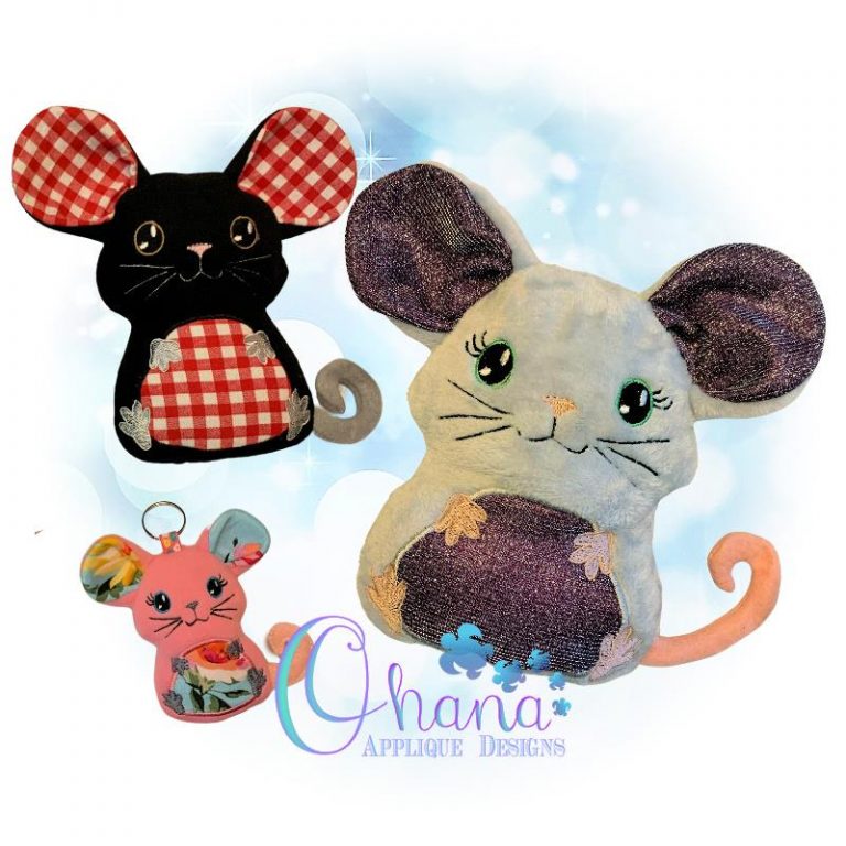 Download Clover Mouse Stuffie Embroidery Design - Ohana Applique