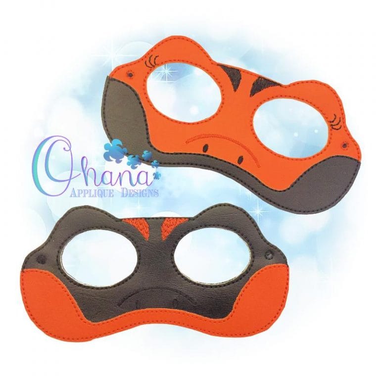 Salamander Pretend Mask Embroidery Design - OAD