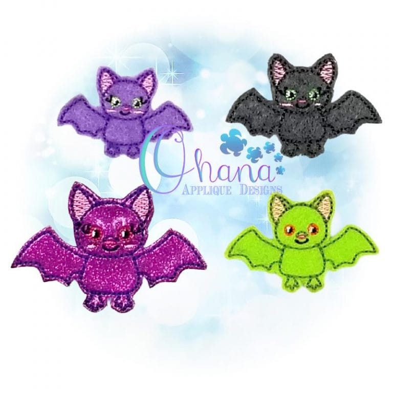 Twilight Bat Feltie Embroidery