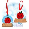 Kawaii Apple Snowglobe Ornament