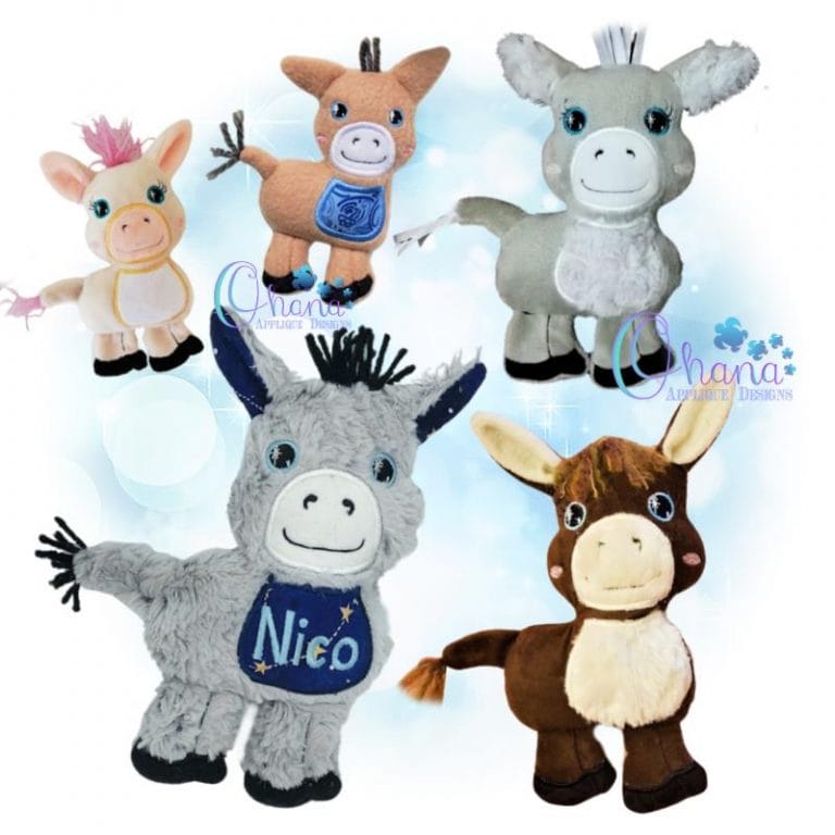 Dezzy Donkey Stuffie Embroidery