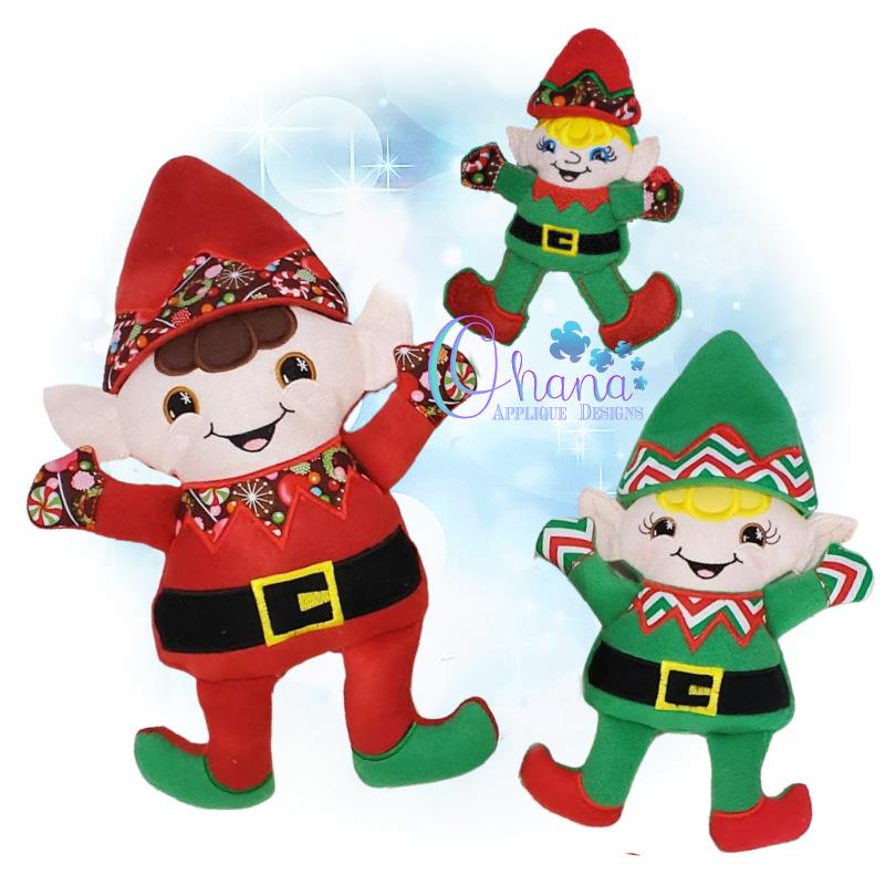 Elf Stuffie Embroidery Design - Ohana Applique