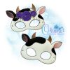 Floral Cow Mask Embroidery