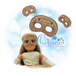 OAD Gingerbread Doll PM SL 80072 Gingerbread Doll Pretend Mask