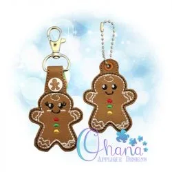 Gingerbread Key Chain Embroidery