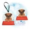 OAD Pug CO MB 80072 Pug Snowglobe Ornament Embroidery