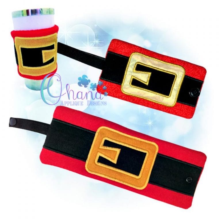 Santa Belt Cup Cozy