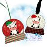 Santa Cow Snowglobe Ornament