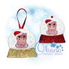 Santa Hippo Snowglobe Ornament