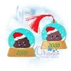 Santa Poo Snowglobe Ornament