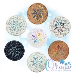 Snowflake Coaster Embroidery Design