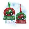 OAD Tractor CO AE 80072 Tractor Snowglobe Ornament Embroidery