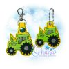 Tractor Key Chain Embroidery