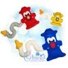 OAD Fire Hydrant Stuffie Multi MB 80072 Fire Hydrant Stuffie Embroidery