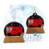 Firetruck Snowglobe Ornament