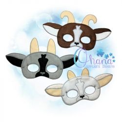 Goat Pretend Mask Embroidery