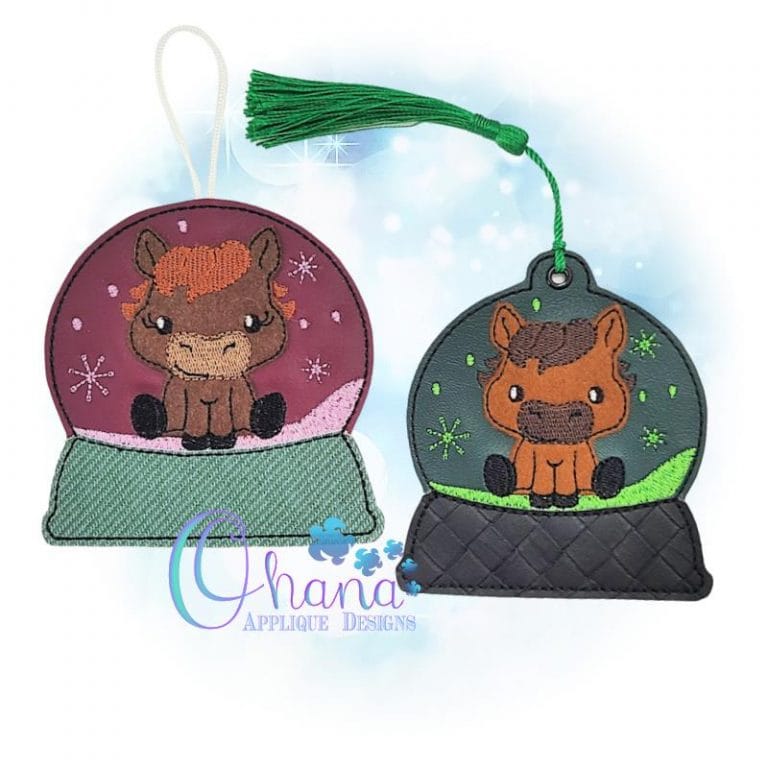 Horse Snowglobe Ornament