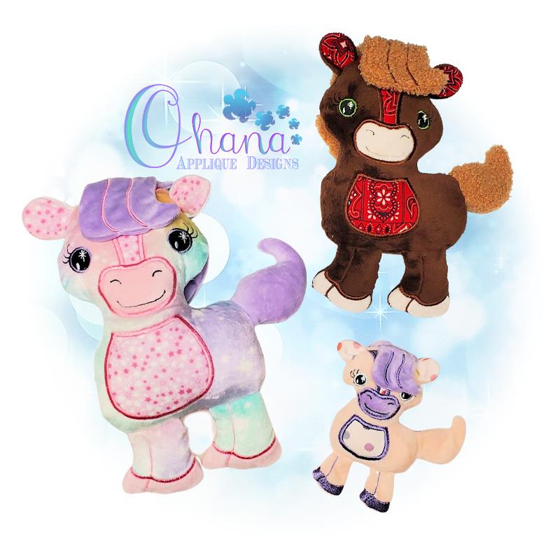 Cookie Horse Stuffie Embroidery Design - Ohana Applique