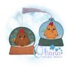 Rooster Snowglobe Ornament