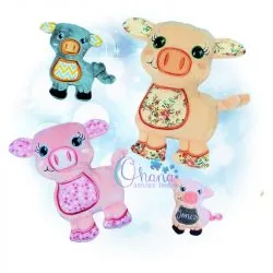 Sadie Pig Stuffie Embroidery