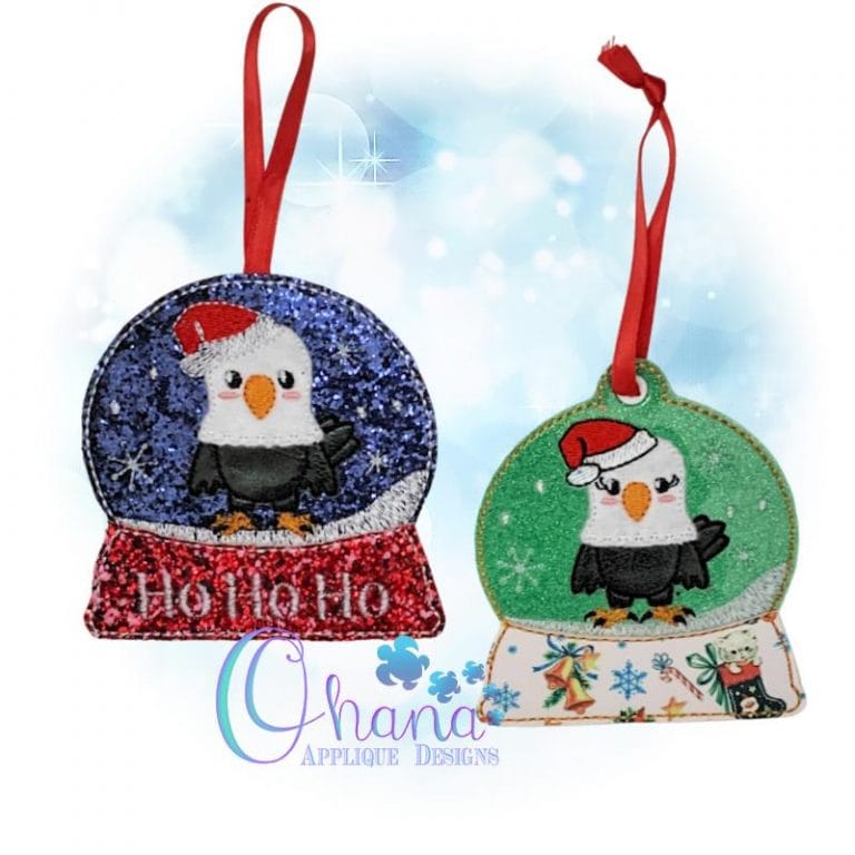 Santa Eagle Snowglobe