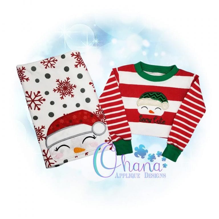 Santa Snowman Peeker Embroidery