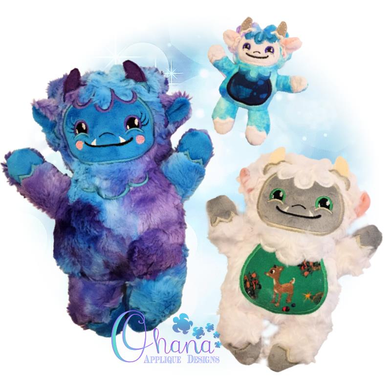 Yeti Stuffie Embroidery Design - Ohana Applique Designs