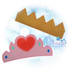 Crown and Tiara Headband Covers - Ohana Applique Designs