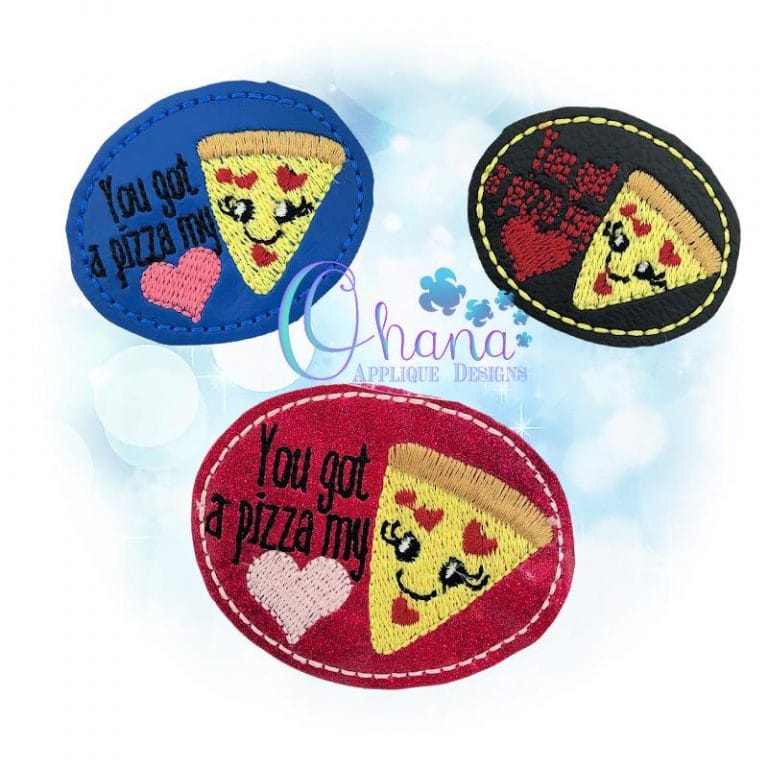 Pizza Feltie Embroidery Design