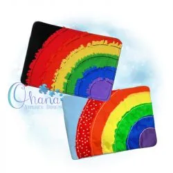 Scrappy Rainbow Mug Rug