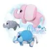 OAD Elephant SQ Stuffie Multi SJ 80072 Jellybean Elephant Stuffie