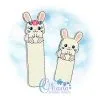 OAD Floral Bunny BookM JM 80072 Bunny Bookmark