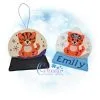 OAD Tiger CO SL 80072 Floral Tiger Snowglobe Ornament