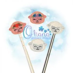 Floral Lamb Pencil Topper