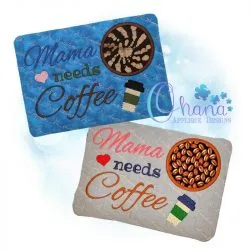 Mama Needs Coffee Mug Rug