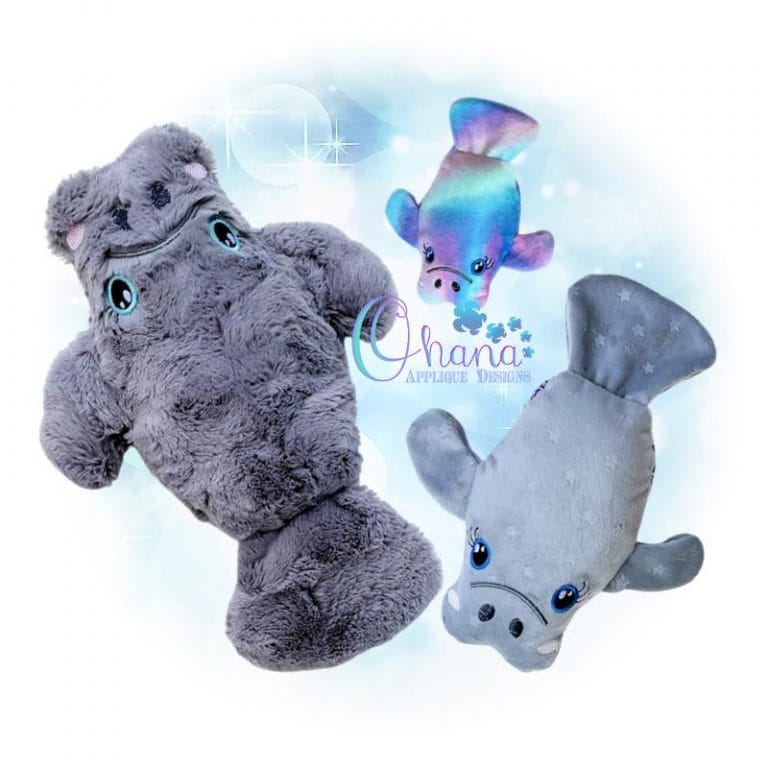 Manatee Stuffie Embroidery Design