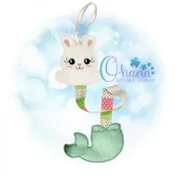 MerBunny Bow Holder Embroidery