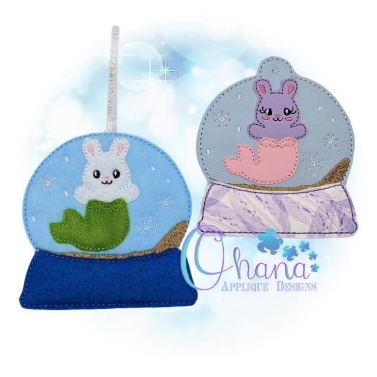 MerBunny Ornament Embroidery Design