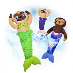 MerSloth Stuffie Embroidery Design - Ohana Applique Designs